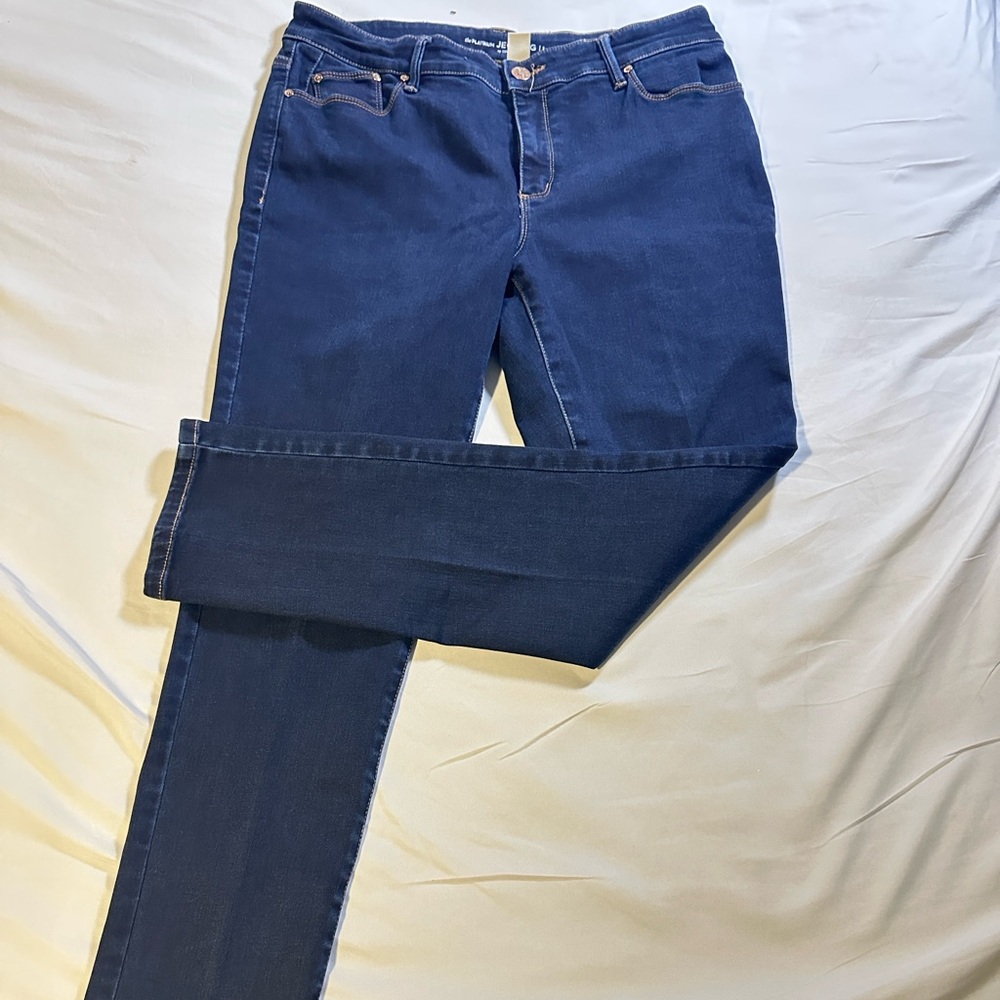 Chico's Blue Straight Leg Jeans Timeless Style